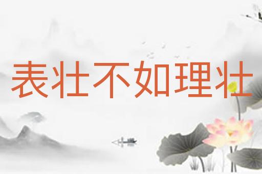表壮不如理壮
