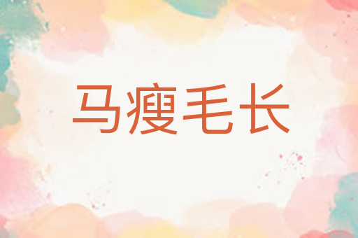 马瘦毛长