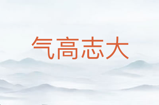 气高志大