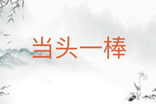 当头一棒
