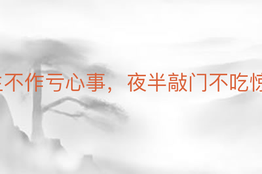 平生不作亏心事，夜半敲门不吃惊