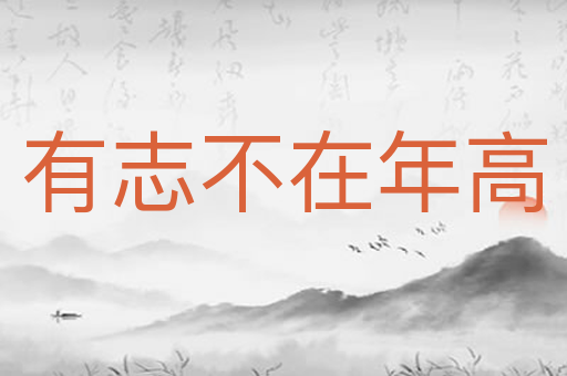 有志不在年高