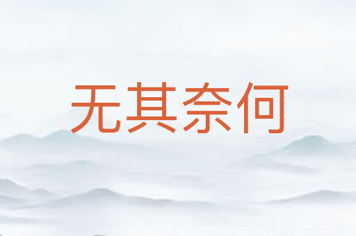 无其奈何