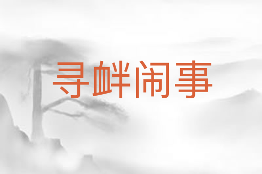 寻衅闹事