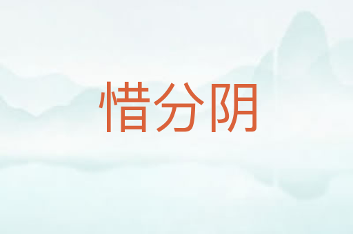 惜分阴