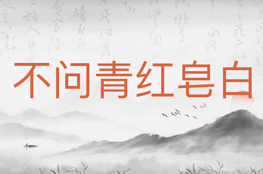 不问青红皂白
