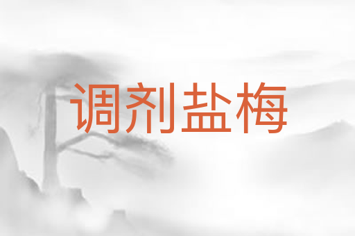 调剂盐梅