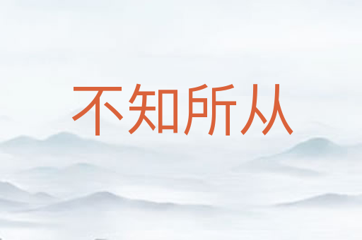 不知所从