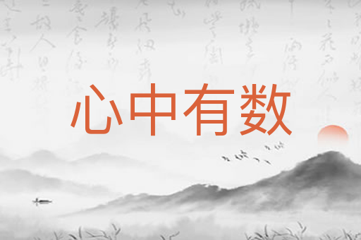 心中有数