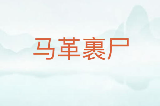 马革裹尸
