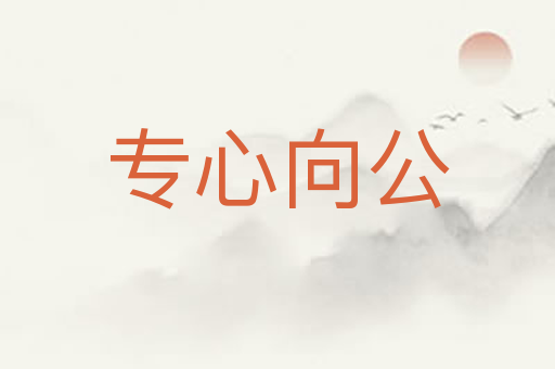 专心向公
