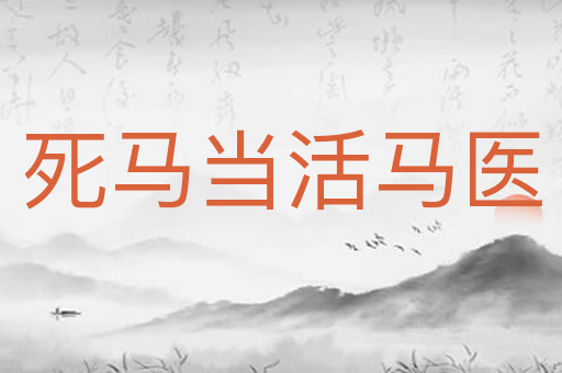 死马当活马医