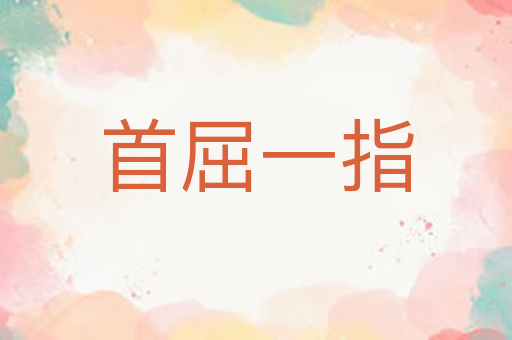 首屈一指