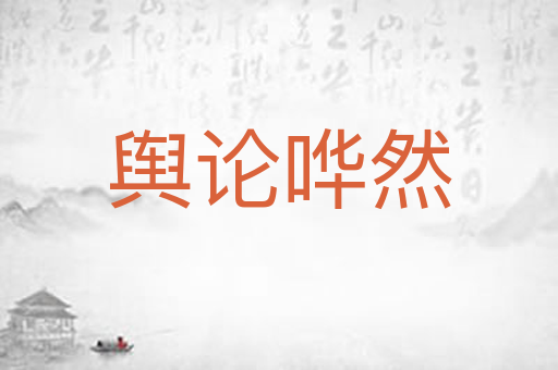 舆论哗然