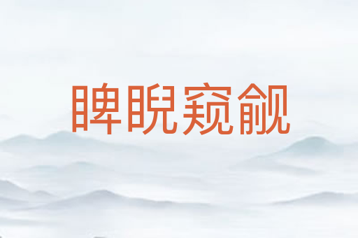睥睨窥觎