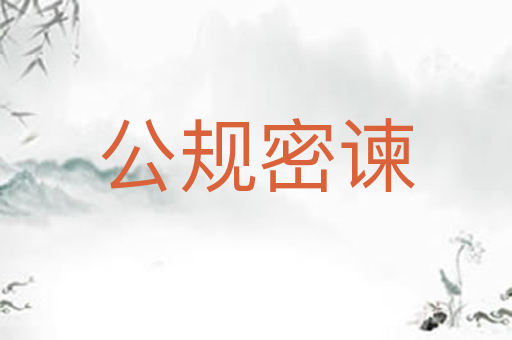 公规密谏
