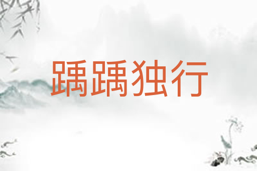 踽踽独行