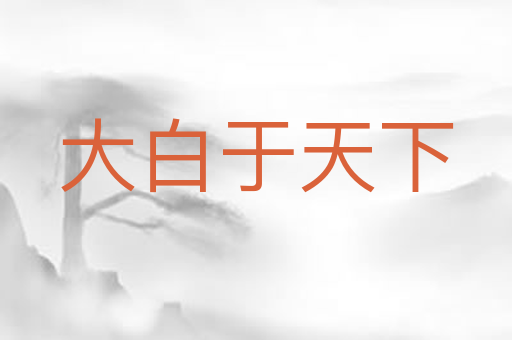大白于天下