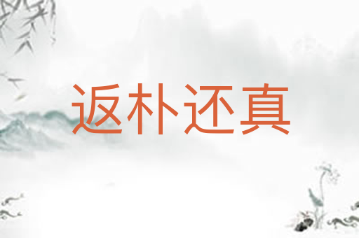 返朴还真