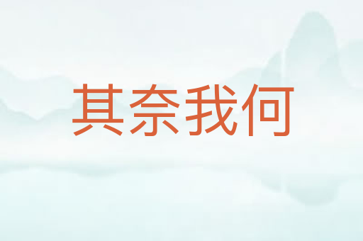 其奈我何