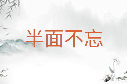 半面不忘
