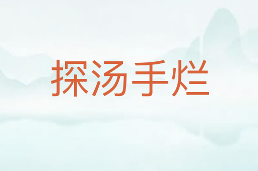 探汤手烂