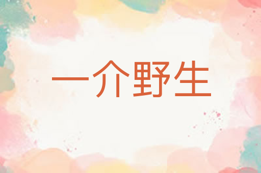 一介野生