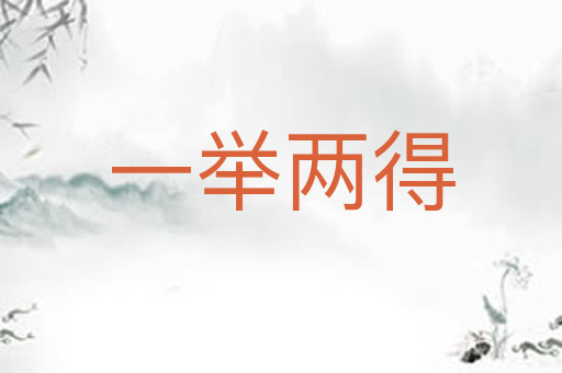 一举两得