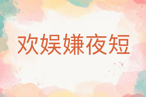 欢娱嫌夜短