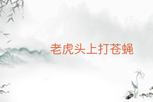 老虎头上打苍蝇