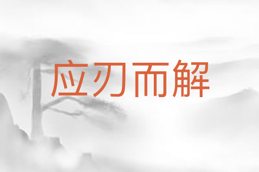 应刃而解