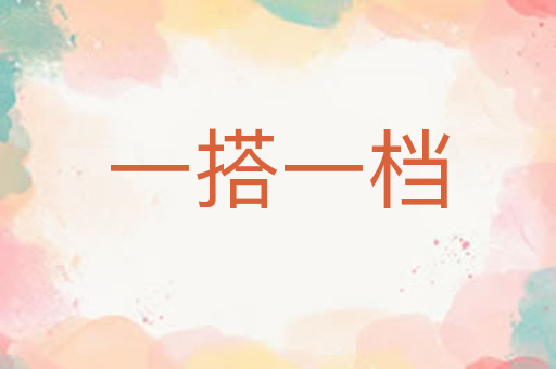 一搭一档