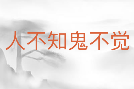 人不知鬼不觉