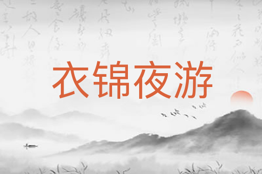衣锦夜游