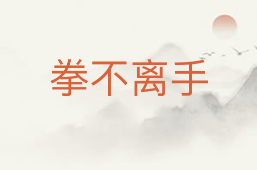 拳不离手
