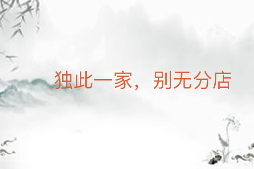 独此一家,别无分店
