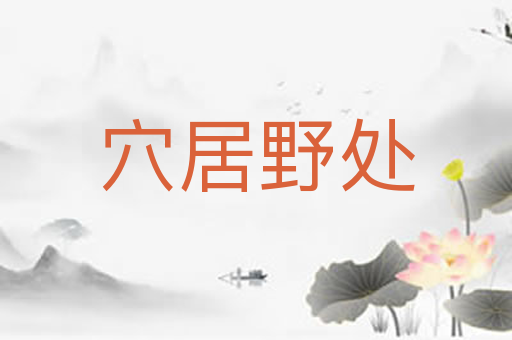 穴居野处