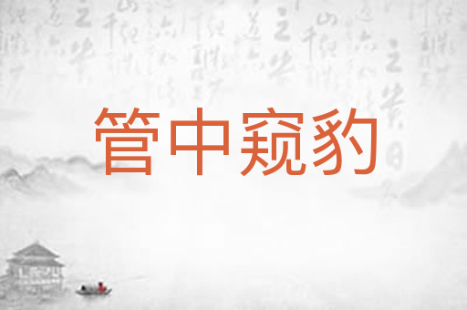 管中窥豹