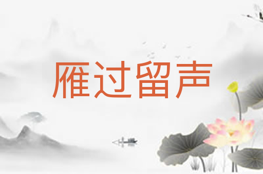 雁过留声