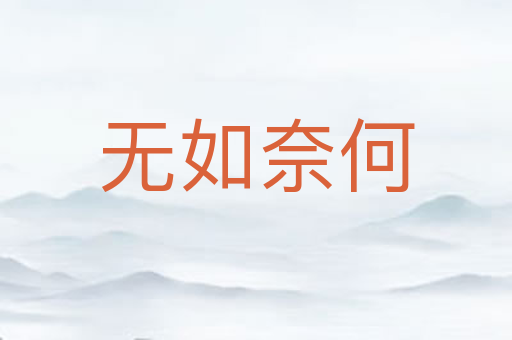 无如奈何