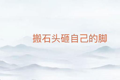 搬石头砸自己的脚
