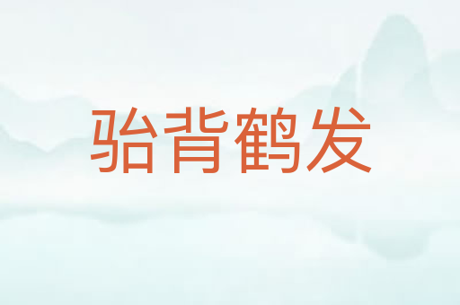 骀背鹤发