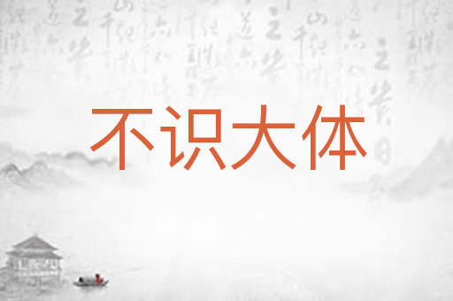 不识大体