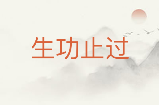 生功止过