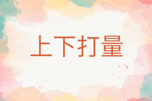 上下打量