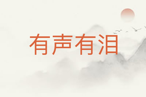 有声有泪