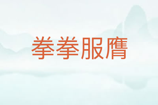 拳拳服膺