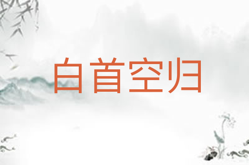 白首空归