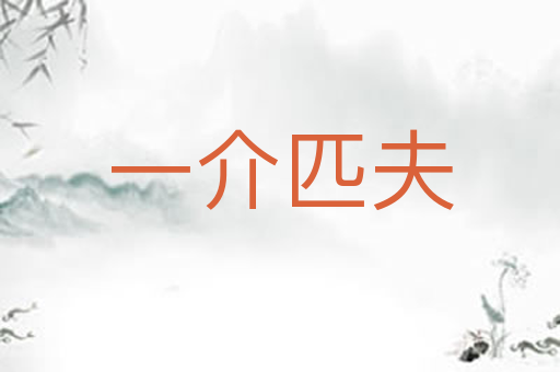一介匹夫