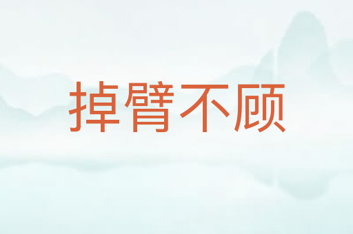 掉臂不顾